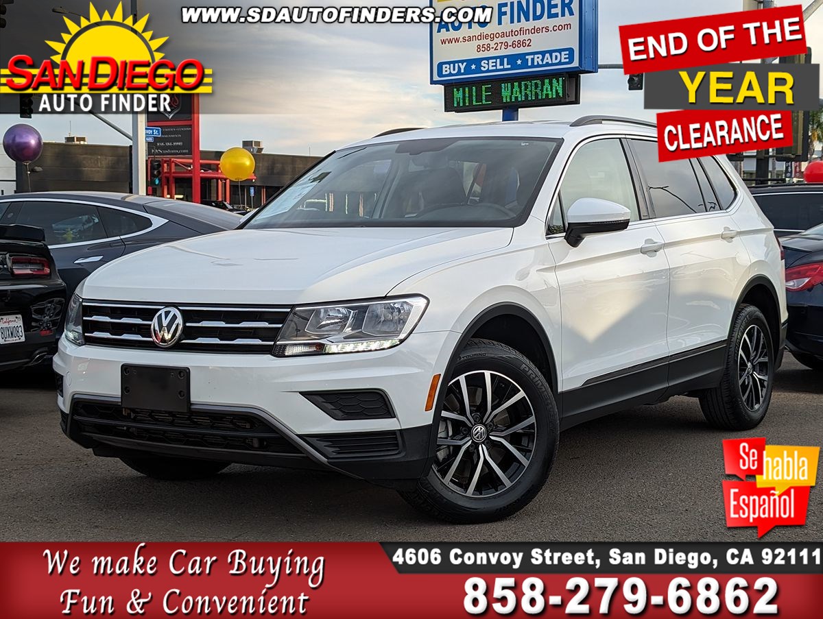 2021 Volkswagen Tiguan SE, 4MOTION AWD 2.0T, One Owner, Pure White, Easy Financing