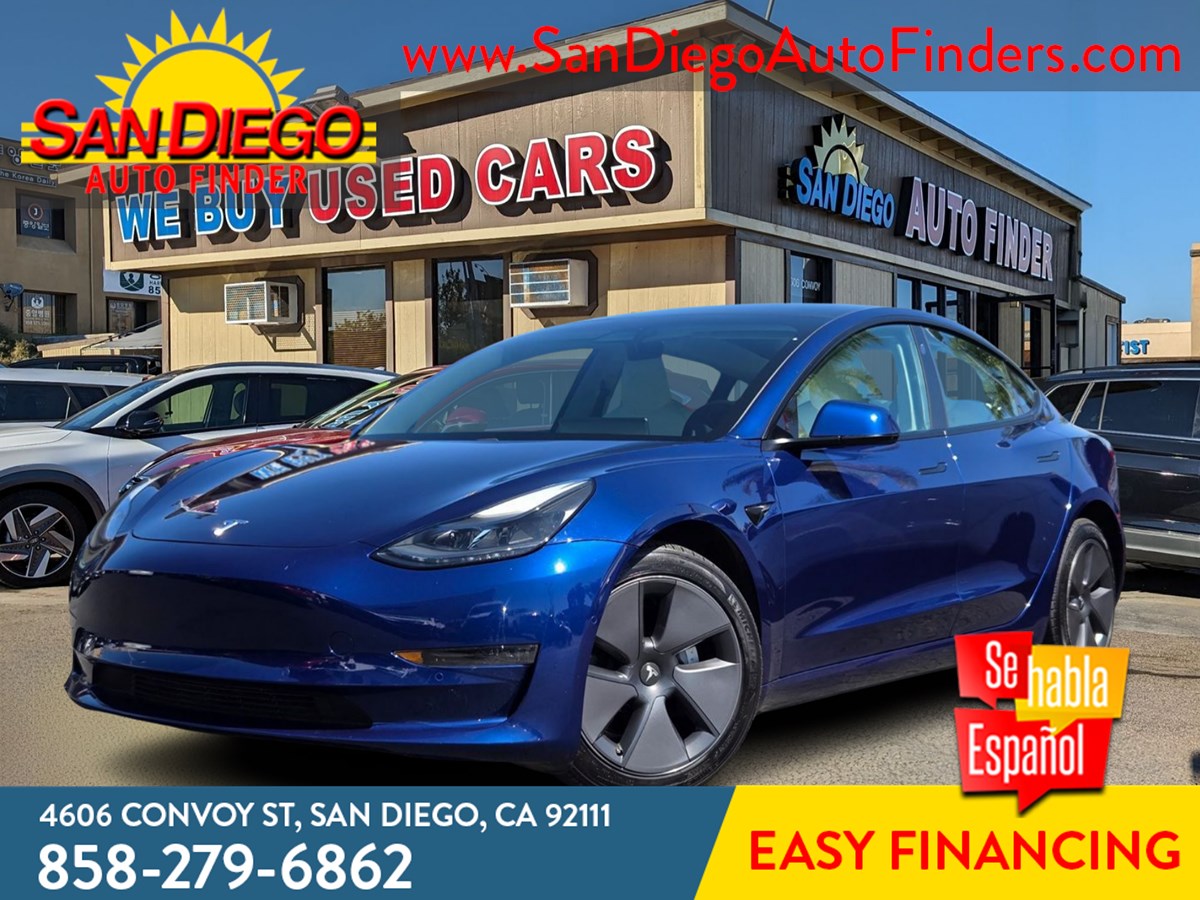 2021 Tesla Model 3 Long Range AWD, Low Miles, Just Gorgeous Beautiful Color Combo, Deep Blue on White int.....