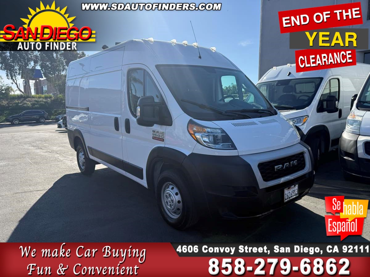 2019 Ram ProMaster Cargo Van 1500 High Roof 136", Very Clean, Must See, Call Now 858-279-6862