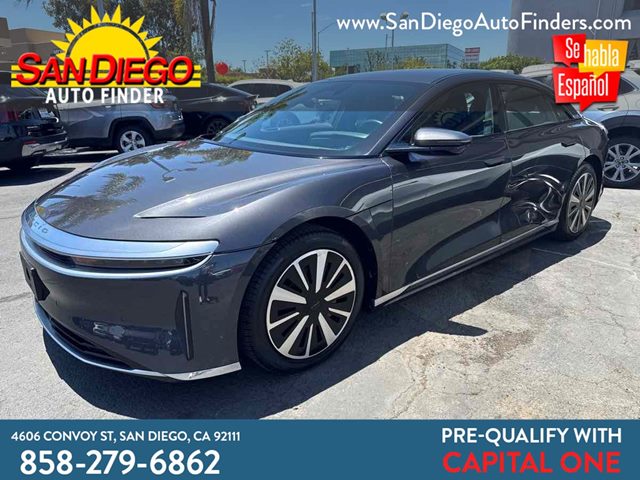 Gray (Quantum Grey Metallic) 2024 Lucid Air Pure RWD Sedan Rear-Wheel Drive Automatic