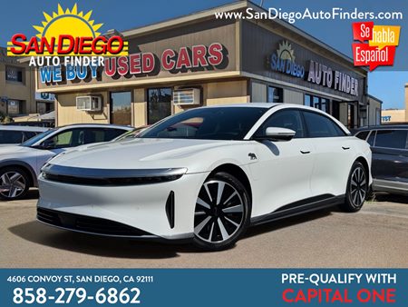 2023 Lucid Air Pure AWD, EV, SUEDE ROOF, CLEAN CARFAX, FINANCING AVAILABLE, CALL NOW 858-279-6862