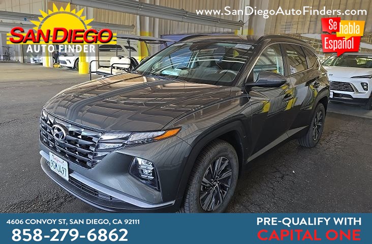 Amazon Gray 2023 Hyundai Tucson Hybrid SUV / Crossover All-Wheel Drive Automatic