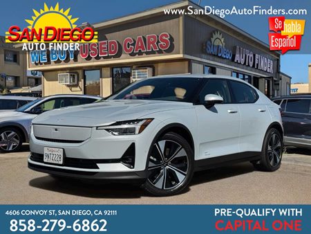 2024 Polestar 2 Long Range Dual Motor, EV, PANO ROOF, PILOT PKG, FINANCING AVAILABLE, CALL 858-279-6862