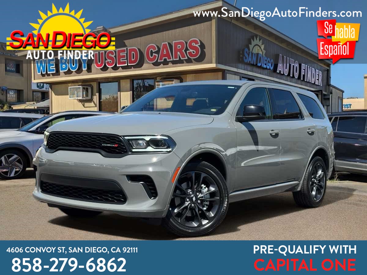 2026 Dodge Durango GT AWD, DESTROYER GRAY, 7-PASS, HEATED & POWER SEATS, FINANCING, CALL 858-279-6862