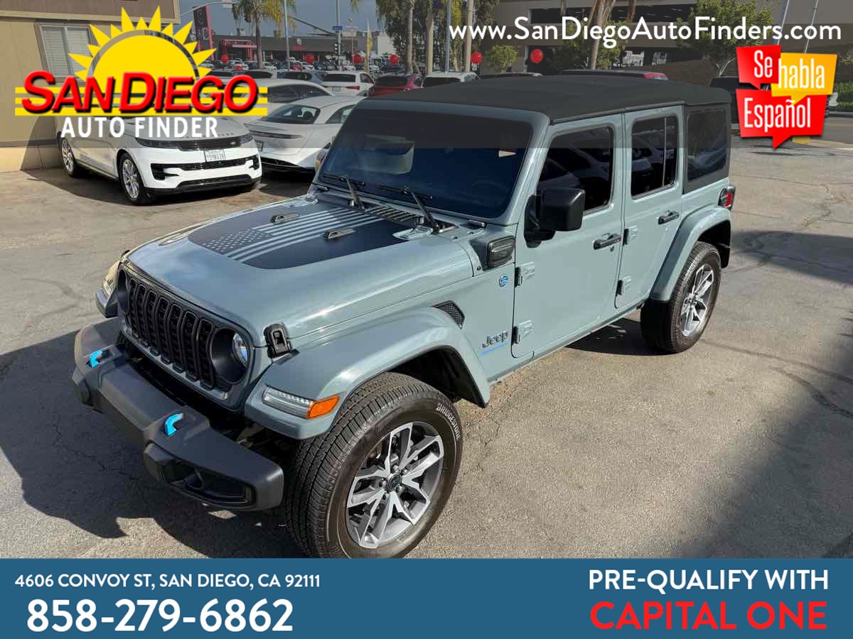 2024 Jeep Wrangler 4XE SPORT S 4X4, SOFT TOP, KEYLESS ENTRY, FINANCING, CALL NOW 858-279-6862