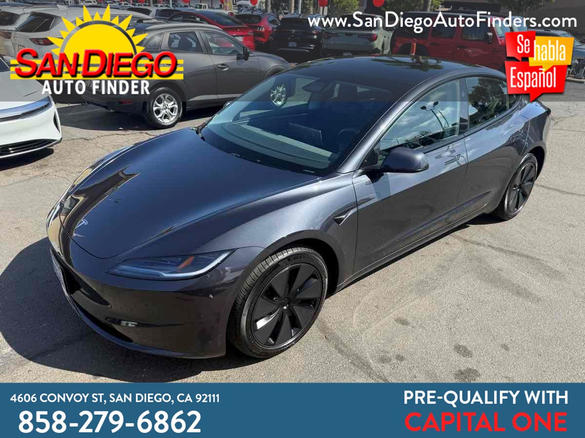 2025 Tesla Model 3 Long Range EV, AMBIENT LIGHTING,PANO ROOF, LEATHER, FINANCING AVAIABLE, CALL 858-279-6862