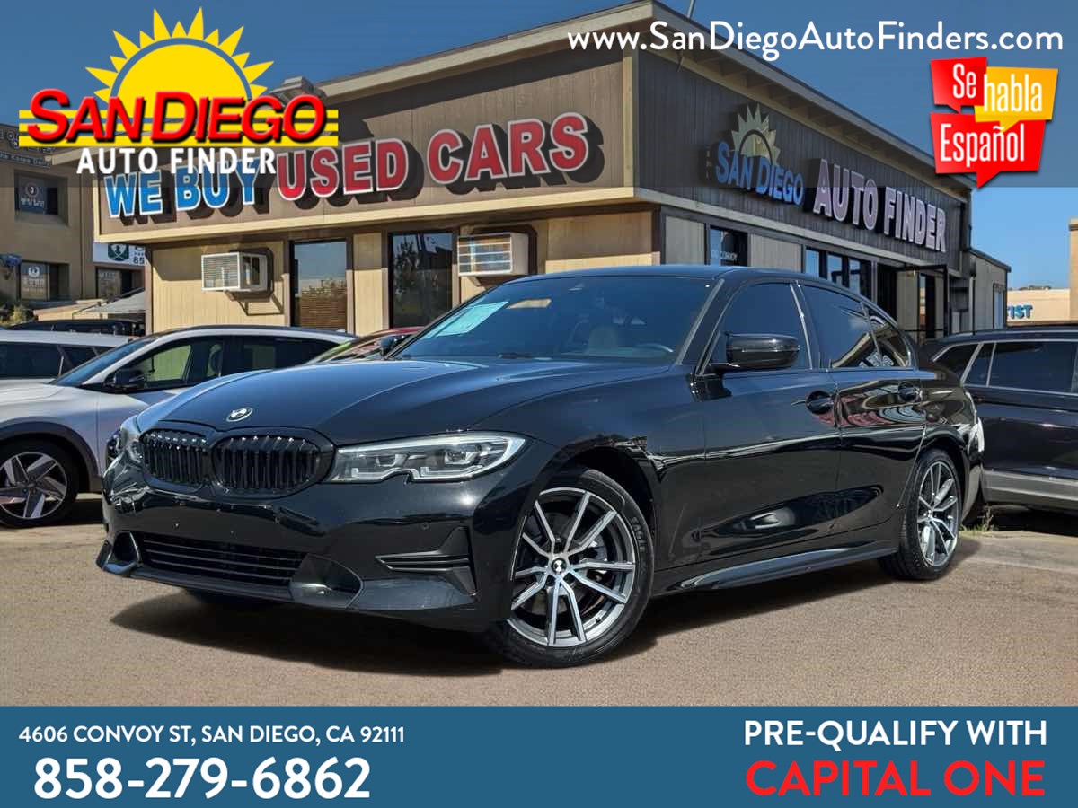 Jet Black 2020 BMW 3 Series Sedan Rear-Wheel Drive Automatic