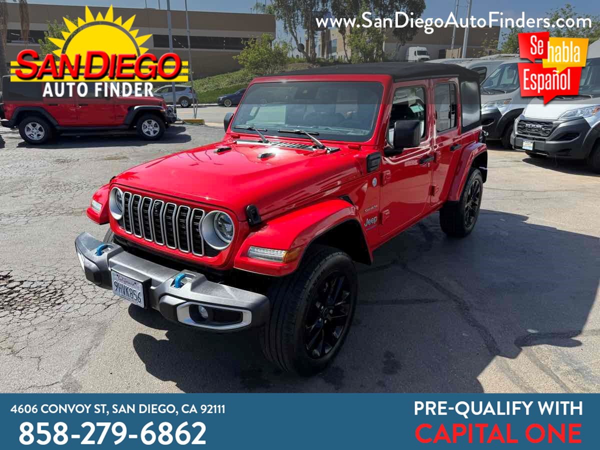 2024 Jeep Wrangler 4XE SAHARA LEATHE, PLUG IN HYBRID, FINANCING AVAILABLE, CALL NOW 858-279-6862