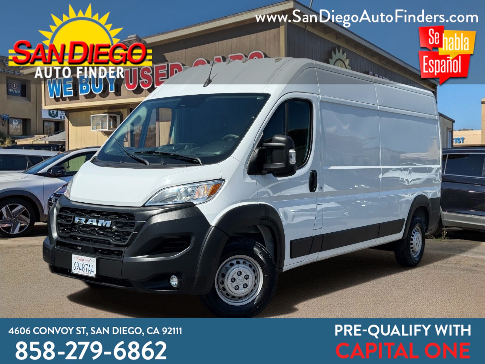 2025 Ram ProMaster Cargo Van Tradesman 2500 High Roof 159 Real Nice Ez Finance Call 858 279 6862