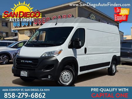 2025 Ram ProMaster Tradesman 2500 High Roof 159" WB w/Pass Seat, CARGO, FINANCING, CALL NOW 858-279-6862
