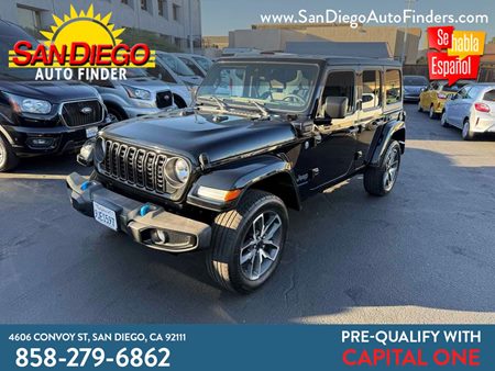 2024 Jeep Wrangler 4xe Sport S, 4X4, PLUG IN HYBRID, KEYLESS ENTRY, FINANCING, CALL 858-279-6862