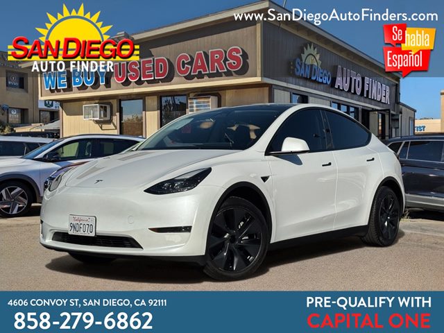 Pearl White Multi-Coat 2024 Tesla Model Y SUV / Crossover Rear-Wheel Drive Automatic