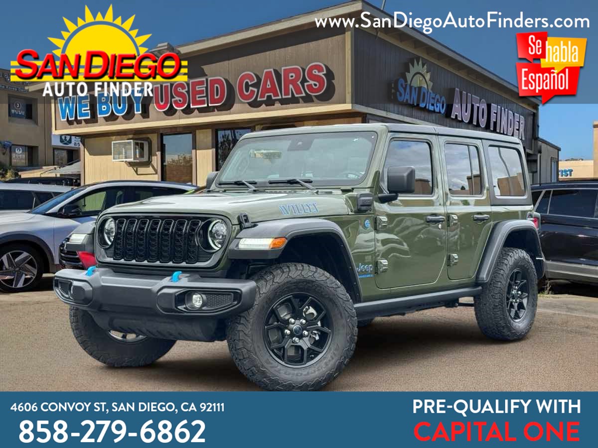 2024 Jeep Wrangler 4XE 4X4 WILLYS, KEYLESS ENTRY, ADAPTIVE CRUISE, FINANCING, CALL NOW 858-279-6862