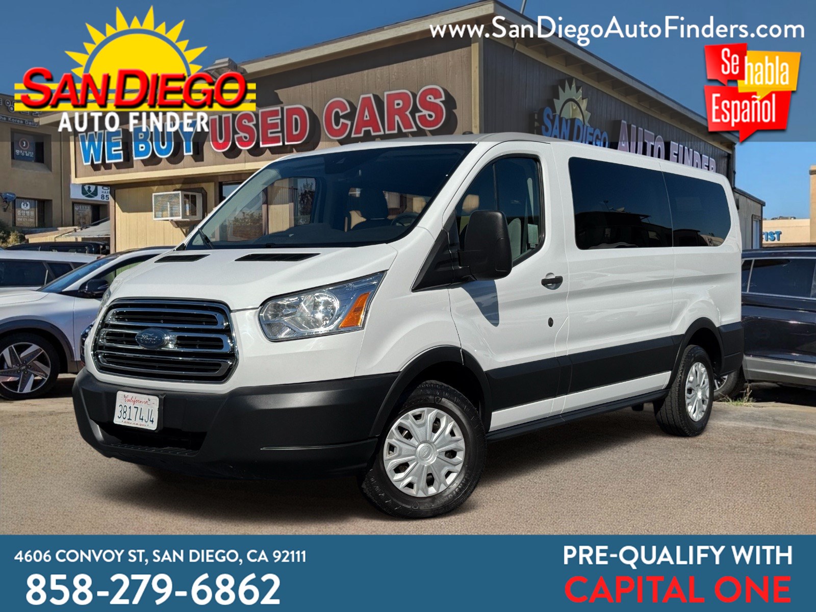 2019 Ford Transit Passenger T-150 130" Low Roof XLT Sliding XLT, FINANCING, CALL NOW AND DRIVE 858-279-6862