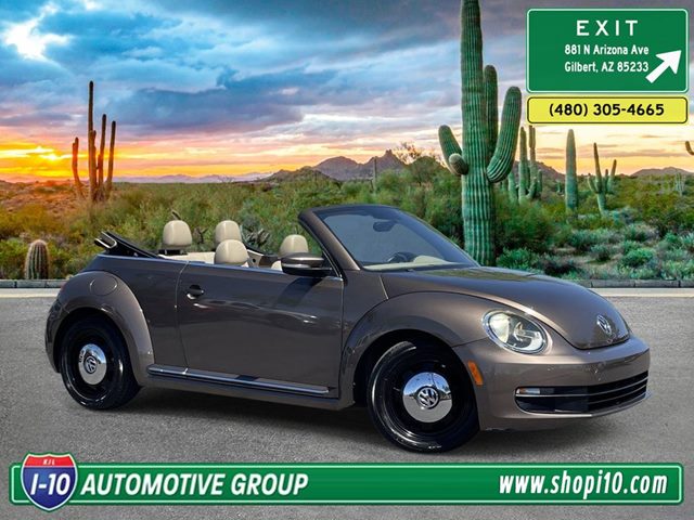 Reflex Silver Metallic/Black Roof 2015 Volkswagen Beetle 1.8T Convertible Convertible Front-Wheel Drive Automatic