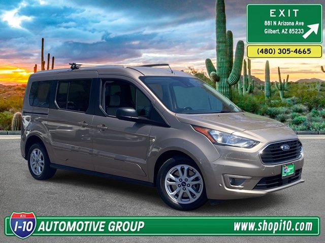 Silver 2020 Ford Transit Connect Wagon XLT LWB FWD with Rear Liftgate Van Front-Wheel Drive Automatic
