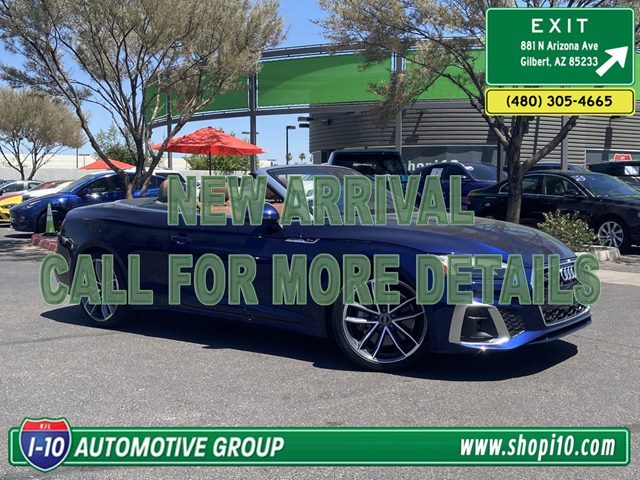 Navarra Blue Metallic/Black Roof 2024 Audi A5 quattro Premium Plus 45 TFSI Convertible AWD Convertible All-Wheel Drive Automatic