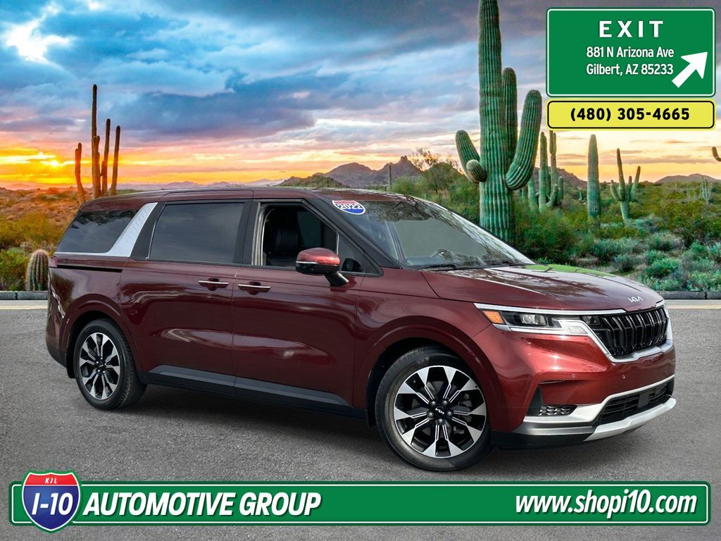 Flare Red 2022 Kia Carnival Minivan Front-Wheel Drive Automatic