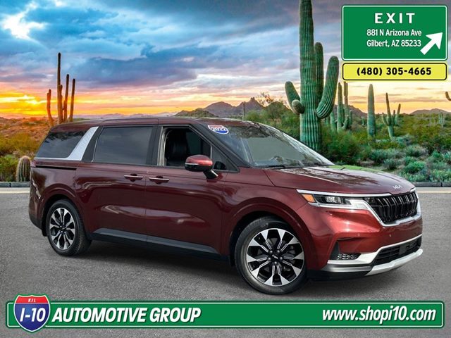 Flare Red 2022 Kia Carnival Minivan Front-Wheel Drive Automatic