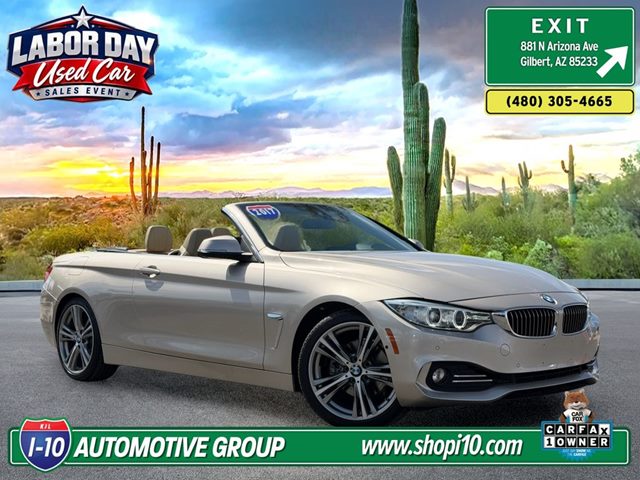 Orion Silver Metallic 2017 BMW 4 Series Convertible Rear-Wheel Drive Automatic