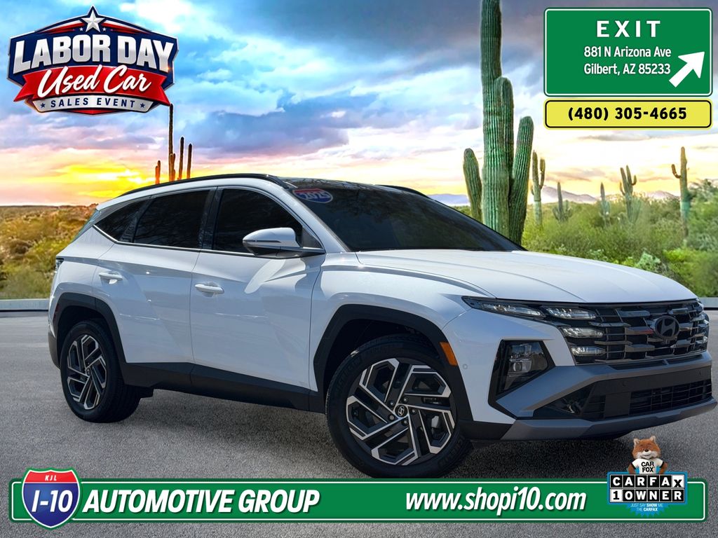 Creamy White Pearl 2025 Hyundai Tucson Hybrid SUV / Crossover All-Wheel Drive Automatic