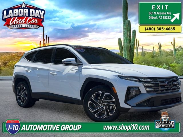 Creamy White Pearl 2025 Hyundai Tucson Hybrid SUV / Crossover All-Wheel Drive Automatic