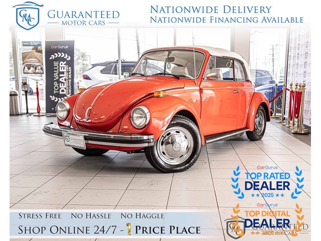 Red 1977 Volkswagen Beetle Hatchback Manual