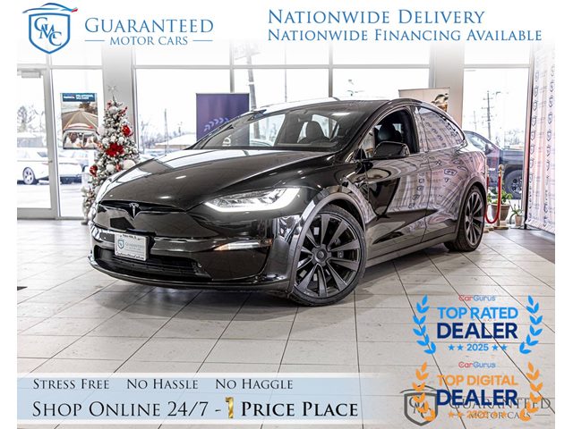 Solid Black 2022 Tesla Model X AWD SUV / Crossover All-Wheel Drive Automatic
