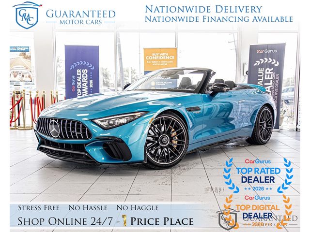 MANUFAKTUR Hyper Blue Metallic 2025 Mercedes-Benz SL-Class Convertible All-Wheel Drive Automatic