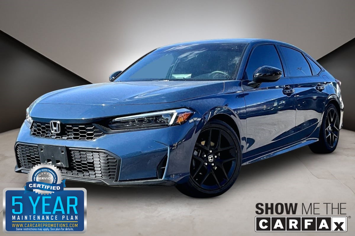 Blue Lagoon Pearl 2025 Honda Civic Sedan Front-Wheel Drive Automatic