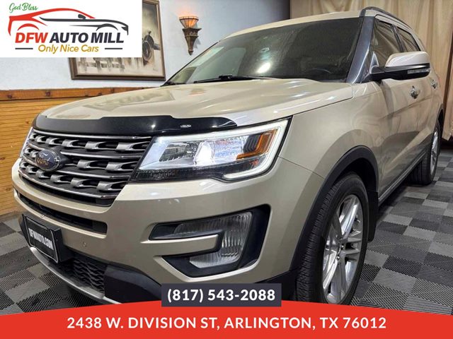 White Gold Metallic 2017 Ford Explorer Limited SUV / Crossover Front-Wheel Drive Automatic