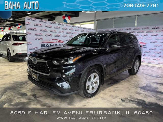 Midnight Black Metallic 2022 Toyota Highlander Hybrid SUV / Crossover All-Wheel Drive Automatic