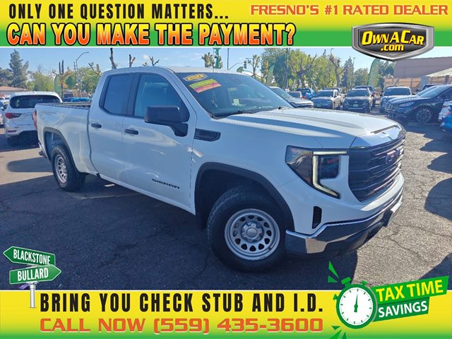 Summit White 2022 GMC Sierra 1500 Pro Double Cab RWD Pickup Truck 4X2 Automatic
