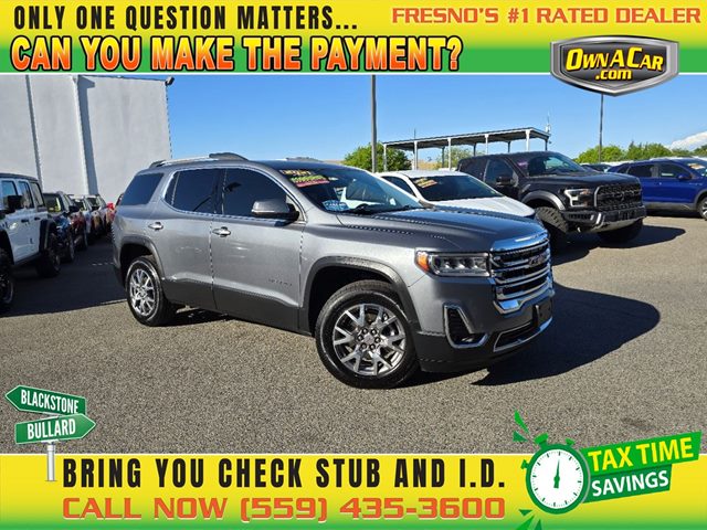 Gray (Satin Steel Metallic) 2021 GMC Acadia SLT FWD SUV / Crossover Front-Wheel Drive Automatic