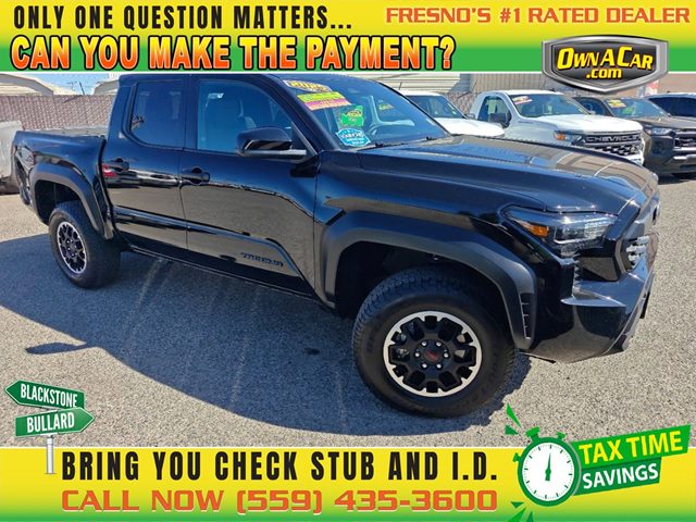 Black 2025 Toyota Tacoma TRD Off-Road Double Cab 4WD Pickup Truck Four-Wheel Drive Automatic