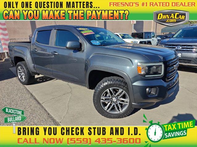 Cyber Gray Metallic 2017 GMC Canyon SLE Crew Cab Pickup Truck 4X2 Automatic