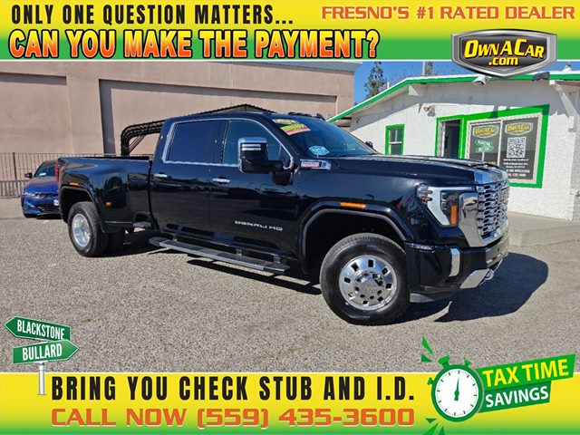 Onyx Black 2024 GMC Sierra 3500HD Denali Crew Cab 4WD Pickup Truck Four-Wheel Drive Automatic