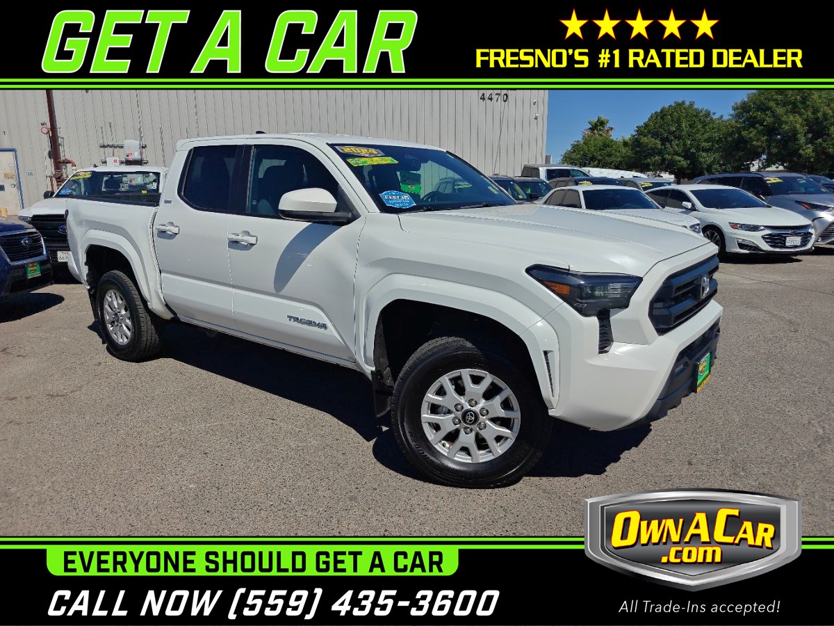 White 2024 Toyota Tacoma Pickup Truck Four-Wheel Drive Automatic
