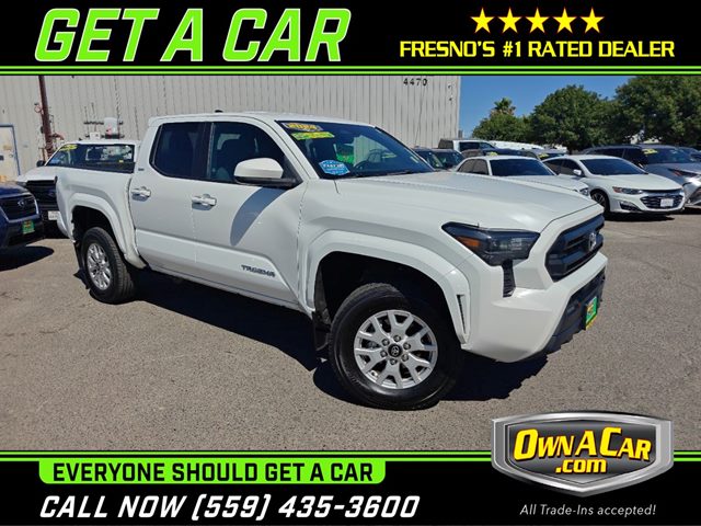 White 2024 Toyota Tacoma Pickup Truck Four-Wheel Drive Automatic