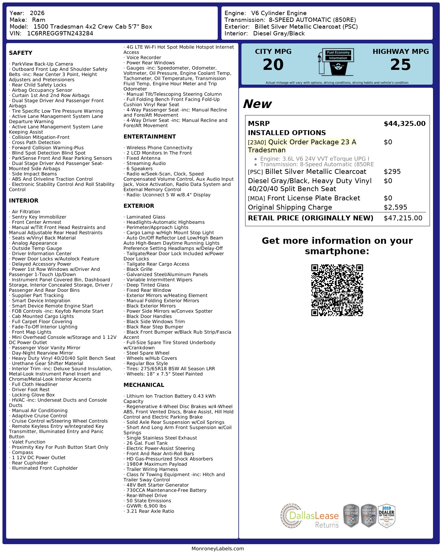 2026 RAM Ram 1500 Pickup Tradesman - Photo 3