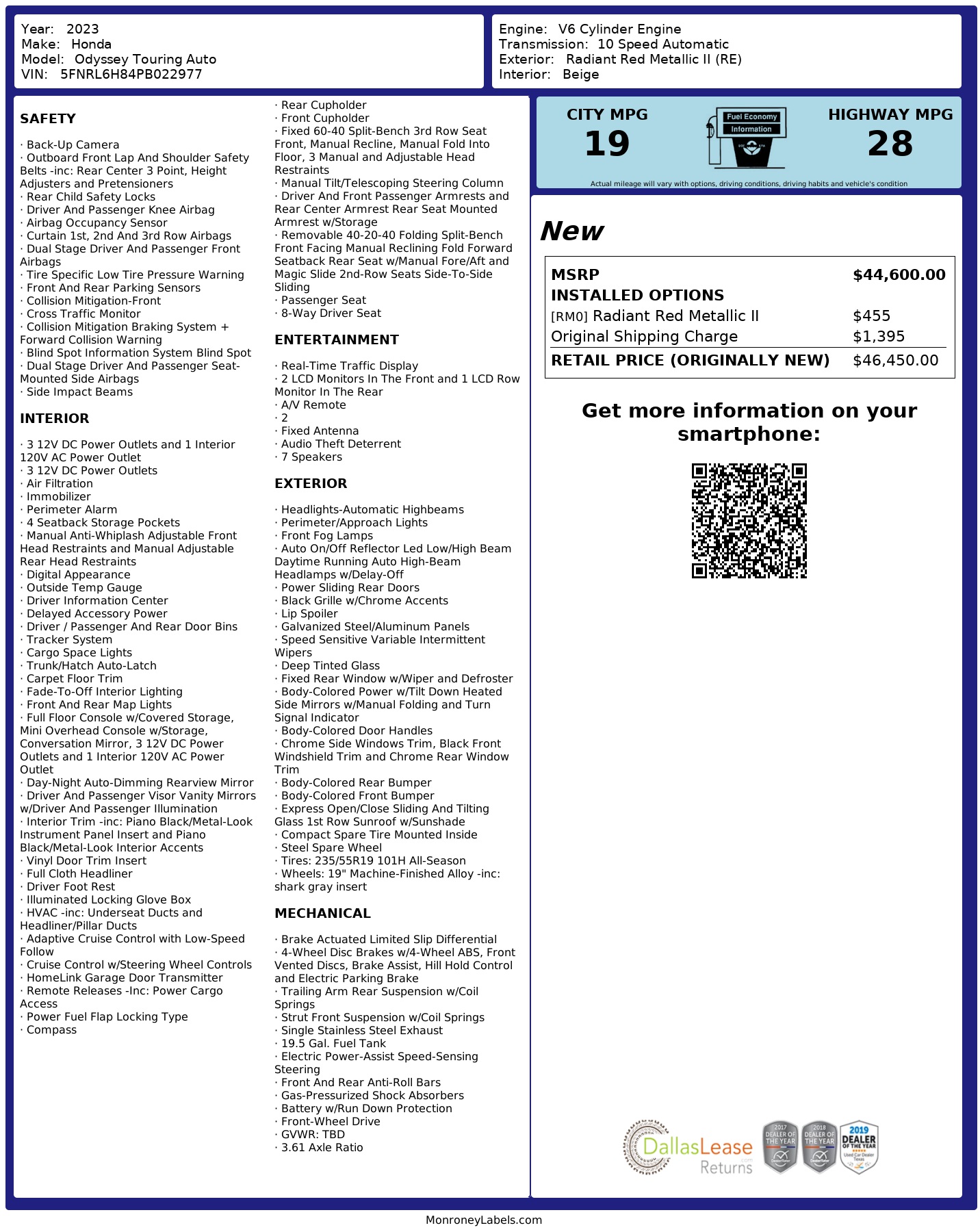 2023 Honda Odyssey Touring - Photo 3