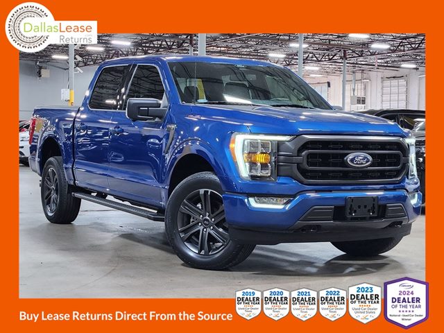 Blue 2022 Ford F-150 XLT SuperCrew 4WD Pickup Truck Four-Wheel Drive Automatic
