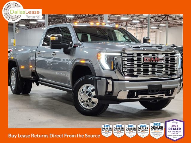 Silver 2024 GMC Sierra 3500HD Denali Crew Cab 4WD Pickup Truck Four-Wheel Drive Automatic