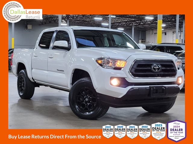 White 2022 Toyota Tacoma SR5 V6 Double Cab RWD Pickup Truck 4X2 Automatic