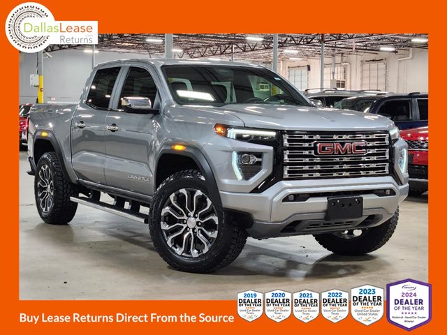 Silver 2024 GMC Canyon Denali Crew Cab 4WD Pickup Truck Four-Wheel Drive Automatic