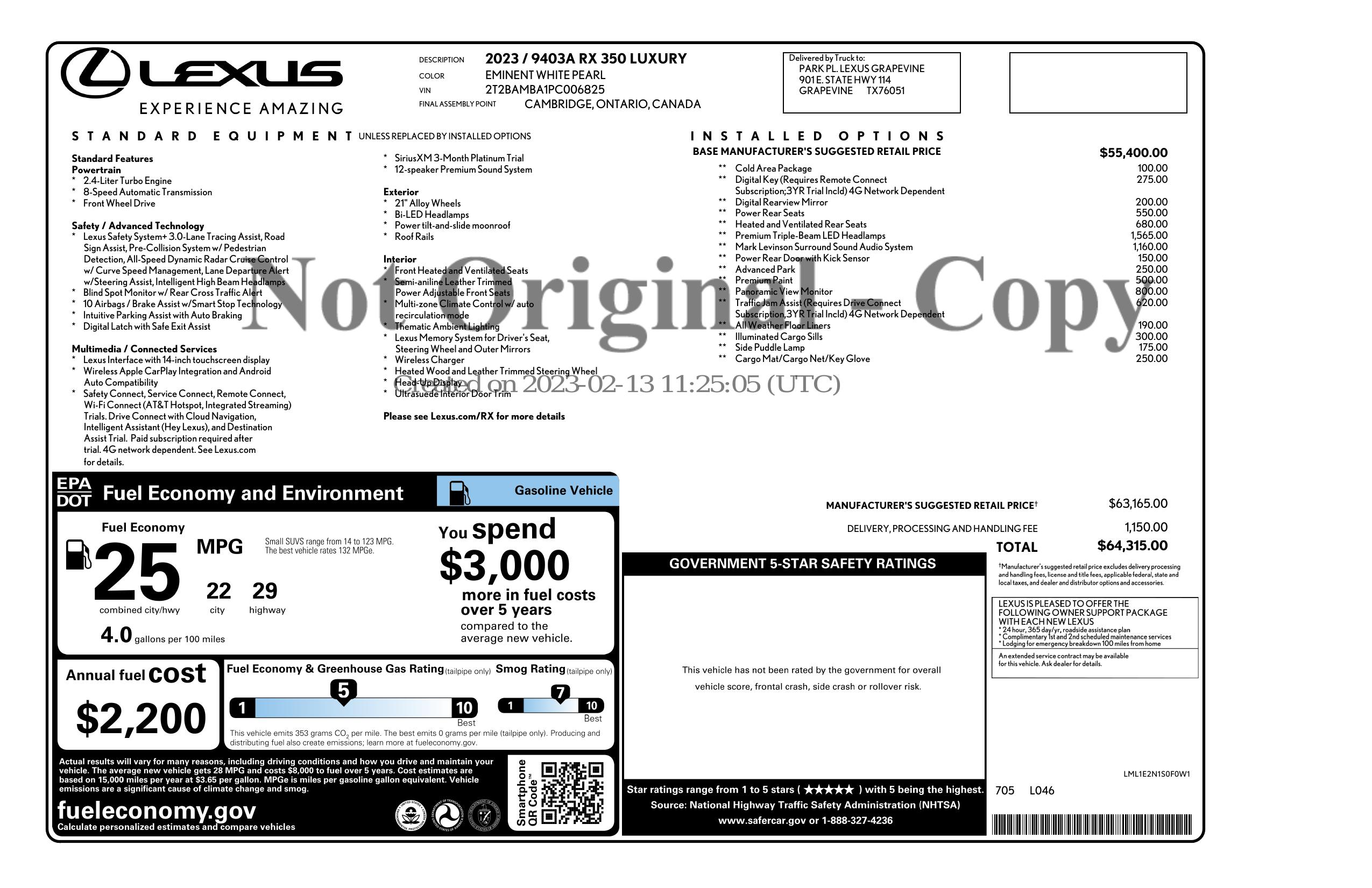 2023 Lexus RX 350 - Photo 3