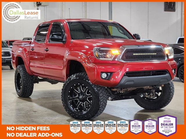 Red 2015 Toyota Tacoma Pickup Truck Four-Wheel Drive Automatic