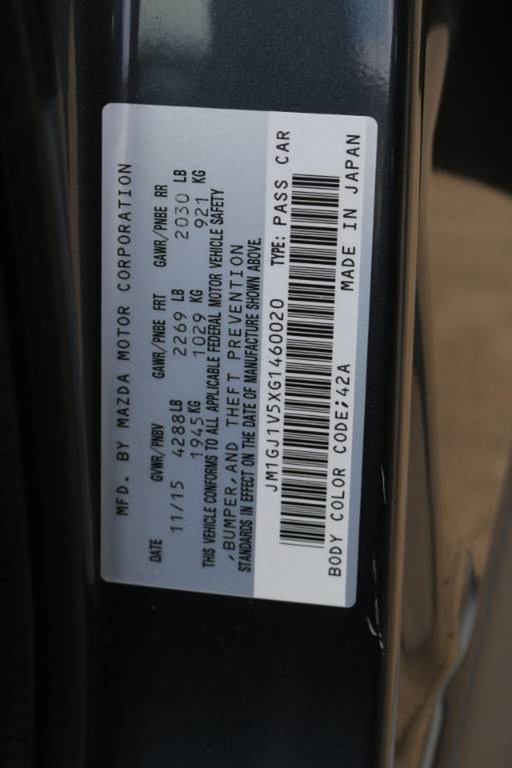 Sold 2016 Mazda Mazda6 i Touring in Dallas