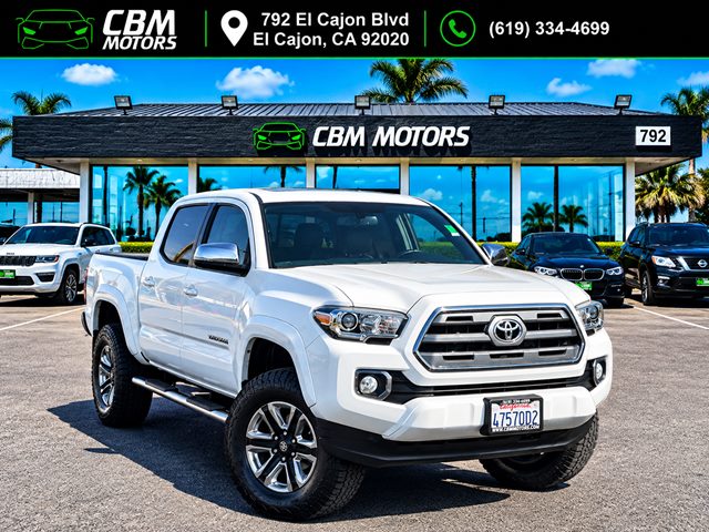 Super White 2017 Toyota Tacoma Pickup Truck Four-Wheel Drive Automatic