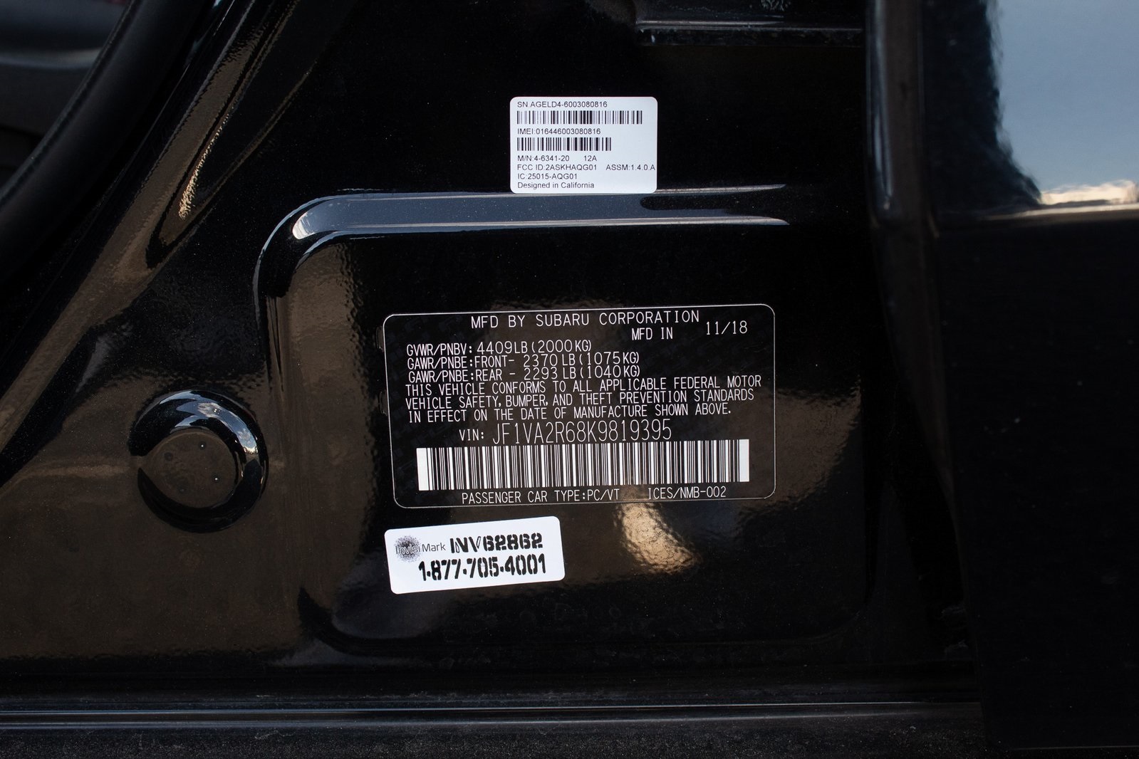 Sold 2019 Subaru WRX STI in Fontana